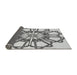 Thickness of Patterned Gray Novelty Rug, pat2850