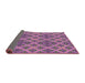 Thickness of Patterned Pink Modern Rug, pat2868