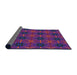 Thickness of Patterned Purple Modern Rug, pat2871