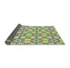 Thickness of Patterned Green Novelty Rug, pat2872