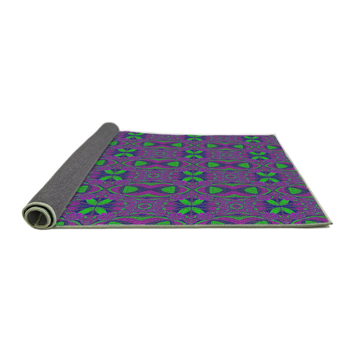 Thickness of Patterned Bright Purple Modern Rug, pat2876