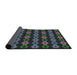 Thickness of Patterned Charcoal Black Novelty Rug, pat2877