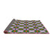 Thickness of Patterned Green Novelty Rug, pat2884