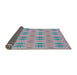 Thickness of Patterned Light Steel Blue Novelty Rug, pat2892