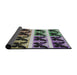 Thickness of Patterned Black Novelty Rug, pat2899