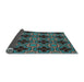 Thickness of Patterned Charcoal Black Novelty Rug, pat2901