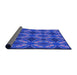 Thickness of Patterned Sky Blue Novelty Rug, pat2904