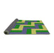 Thickness of Patterned Green Novelty Rug, pat2906