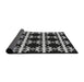 Thickness of Patterned Black Novelty Rug, pat2908