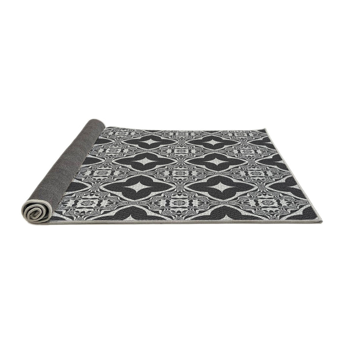 Thickness of Patterned Silver Gray Novelty Rug, pat2916