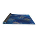 Thickness of Patterned Blue Novelty Rug, pat2921