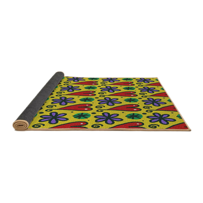 Thickness of Patterned Bakers Brown Novelty Rug, pat2928