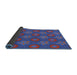 Thickness of Patterned Blue Novelty Rug, pat2929