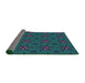 Thickness of Patterned Light Sea Green Novelty Rug, pat2935