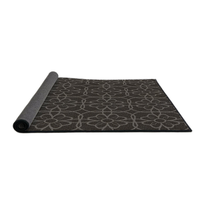Thickness of Patterned Mid Gray Novelty Rug, pat2937