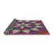 Thickness of Patterned Dark Raspberry Purple Modern Rug, pat2942