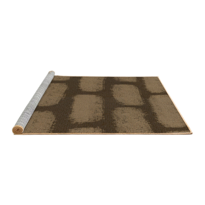 Serging Thickness of Machine Washable Transitional Night Red Rug, wshpat2955