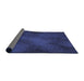 Thickness of Patterned Denim Dark Blue Novelty Rug, pat2957