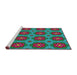 Serging Thickness of Machine Washable Transitional MediumSpring Green Rug, wshpat2960