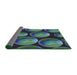 Thickness of Patterned Deep-Sea Blue Novelty Rug, pat2963