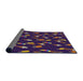 Thickness of Patterned Mauve Taupe Purple Novelty Rug, pat2971