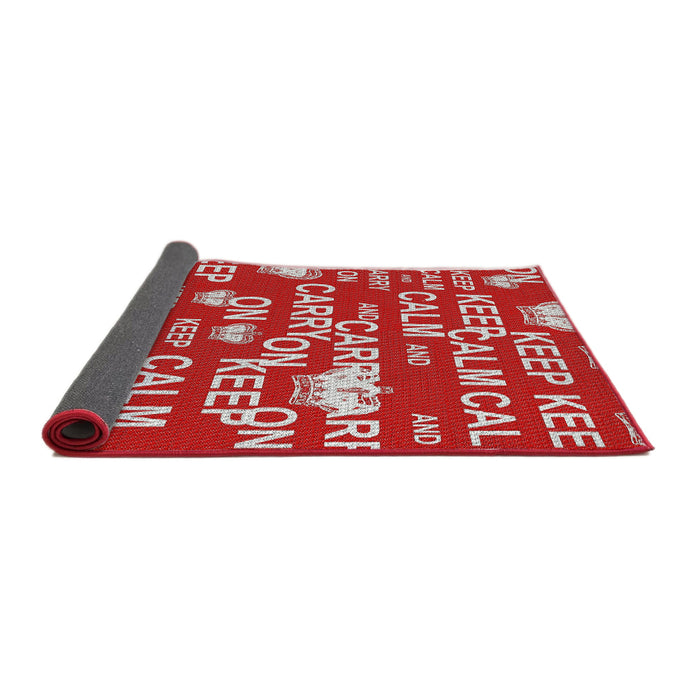 Thickness of Patterned Pink Novelty Rug, pat2972