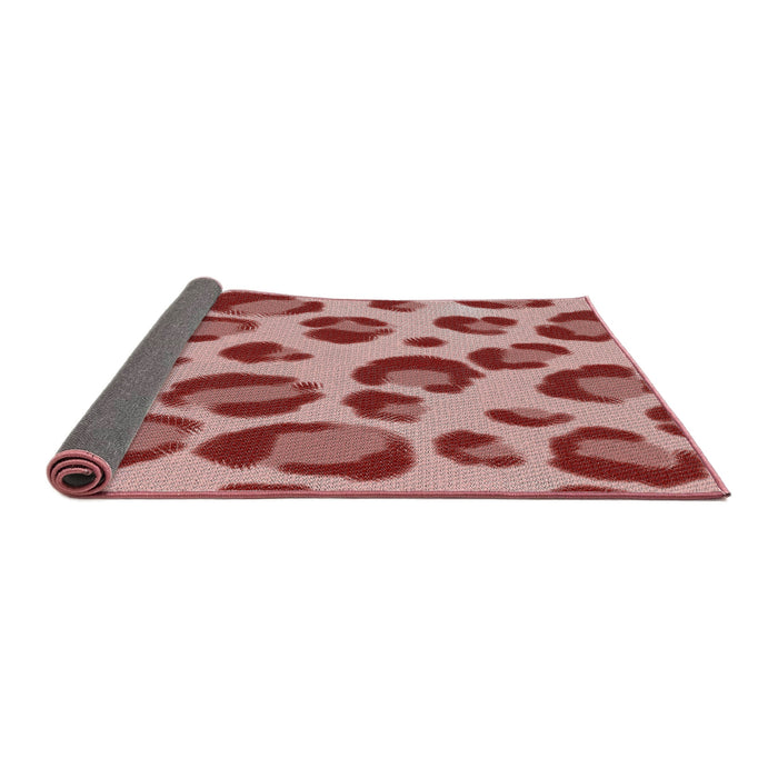Thickness of Patterned Pastel Pink Novelty Rug, pat2975