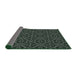 Thickness of Patterned Grayish Turquoise Green Novelty Rug, pat2982