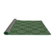 Thickness of Patterned Green Novelty Rug, pat2984