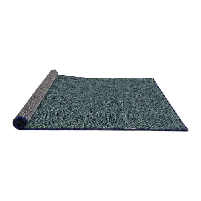 Thickness of Patterned Slate Gray Novelty Rug, pat2986