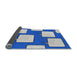 Thickness of Patterned Blue Novelty Rug, pat2993