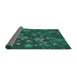 Thickness of Patterned Mint Green Novelty Rug, pat2994