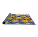 Thickness of Patterned Purple Modern Rug, pat2995