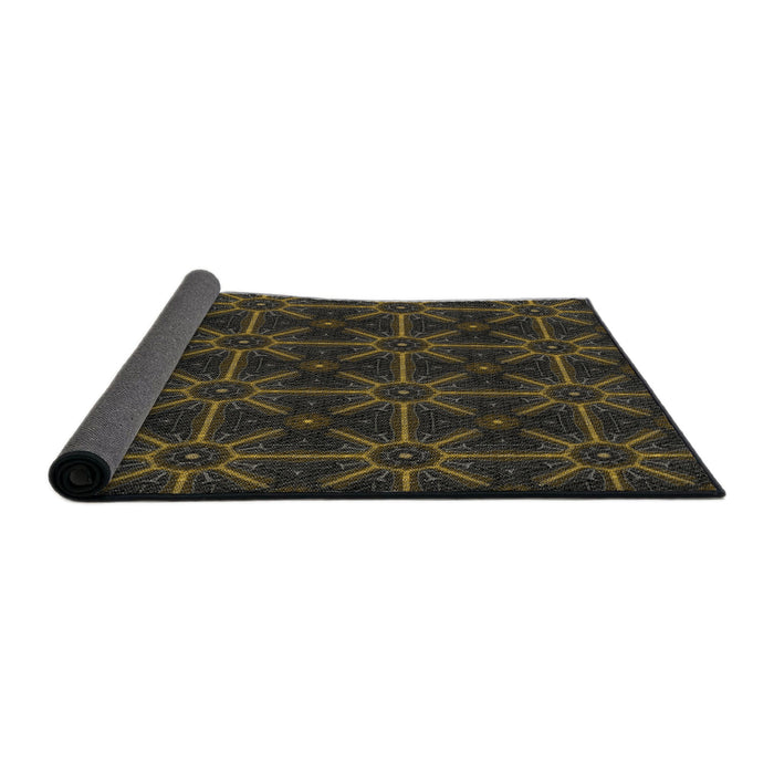 Thickness of Patterned Mid Gray Novelty Rug, pat2997