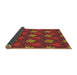 Thickness of Patterned Red Novelty Rug, pat2999