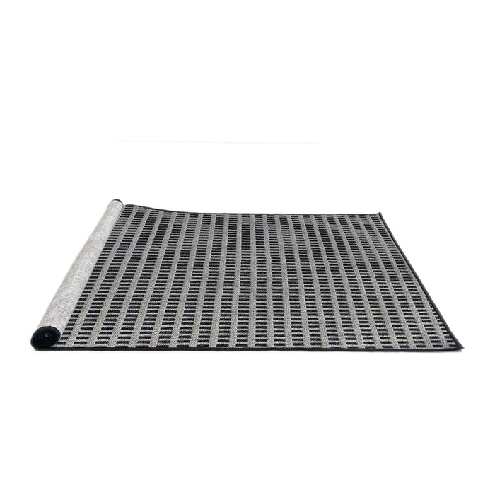 Serging Thickness of Machine Washable Transitional Gunmetal Green Rug, wshpat300