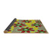 Thickness of Patterned Green Novelty Rug, pat3001