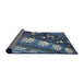 Thickness of Patterned Deep-Sea Blue Novelty Rug, pat301