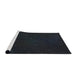 Serging Thickness of Machine Washable Transitional Black Rug, wshpat3013