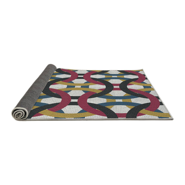 Thickness of Patterned Purple Novelty Rug, pat3020