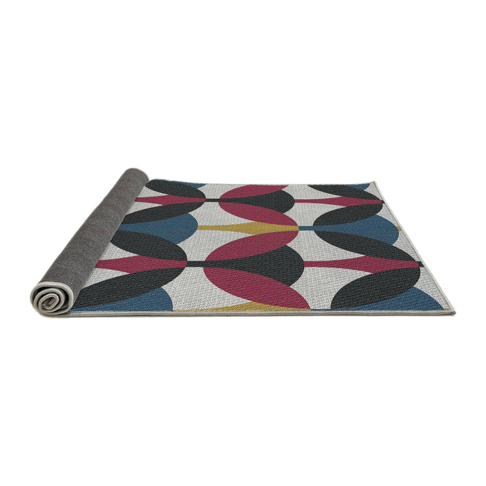 Thickness of Patterned Dark Gray Novelty Rug, pat3021