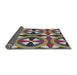 Thickness of Patterned Purple Novelty Rug, pat3022