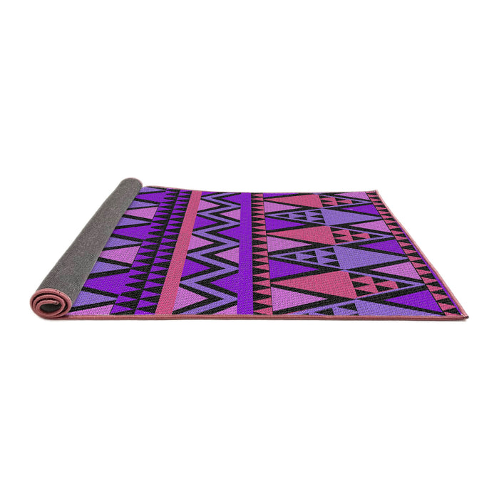 Thickness of Patterned Purple Modern Rug, pat3029