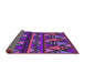 Thickness of Patterned Purple Modern Rug, pat3029