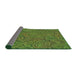 Thickness of Patterned Green Novelty Rug, pat303