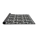 Thickness of Patterned Charcoal Black Novelty Rug, pat3035