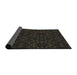 Thickness of Patterned Black Novelty Rug, pat3038