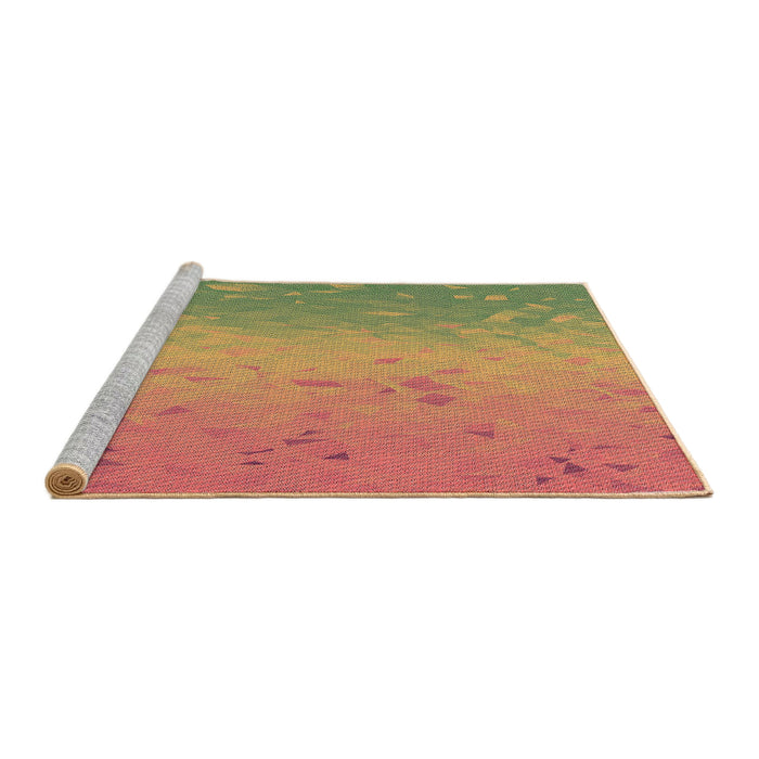 Serging Thickness of Machine Washable Transitional Red Rug, wshpat304