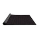 Thickness of Patterned Charcoal Gray Novelty Rug, pat3048