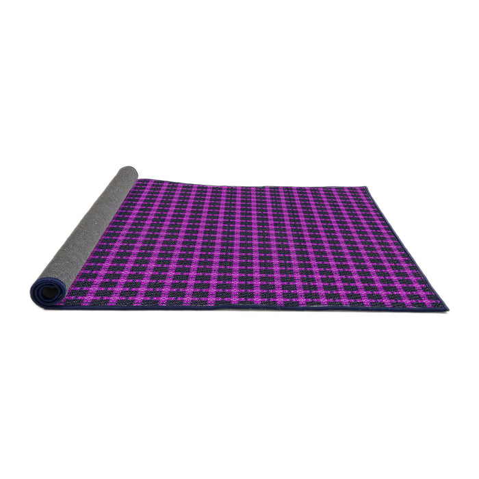 Thickness of Patterned Dark Violet Purple Novelty Rug, pat3051